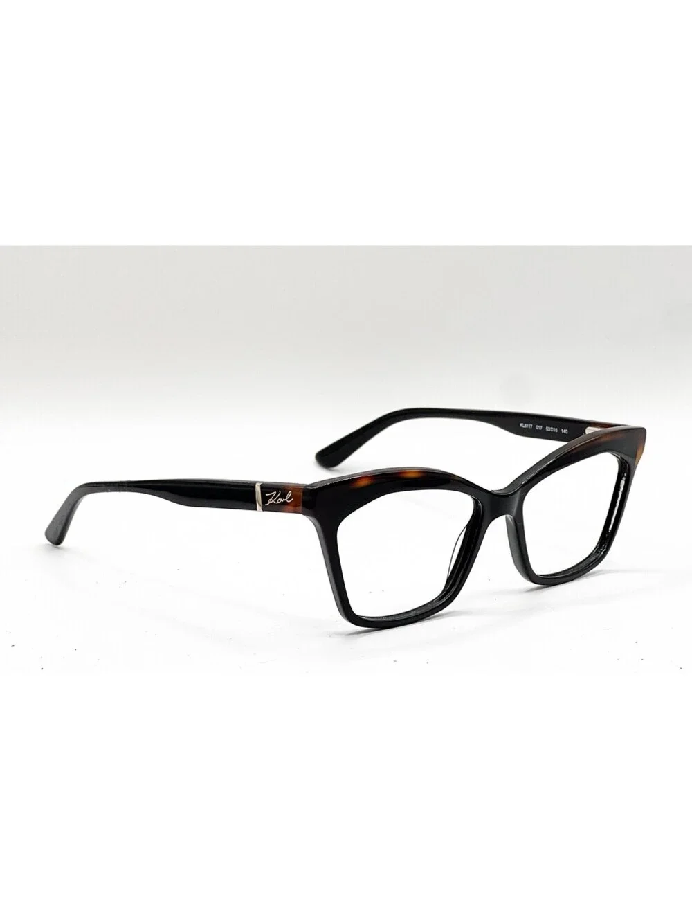 Karl Lagerfeld Kl6117 017 Black Havana Gold Authentic Eyeglass Frames 53-16